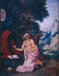 Saint Jerome, from a facsimile of the Breviary of King Philip II of Spain, 1569